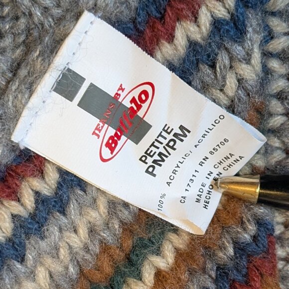 i Jeans by Buffalo Womens Statement Cardigan Size Medium Long Sleeve Heavy Cozy - Picture 11 of 14